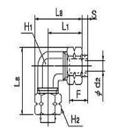 クイックシールシリーズ インサートタイプ（ステンレス仕様）　90°ユニオンエルボ