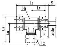 クイックシールシリーズ インサートタイプ（ステンレス仕様）　ユニオンティー